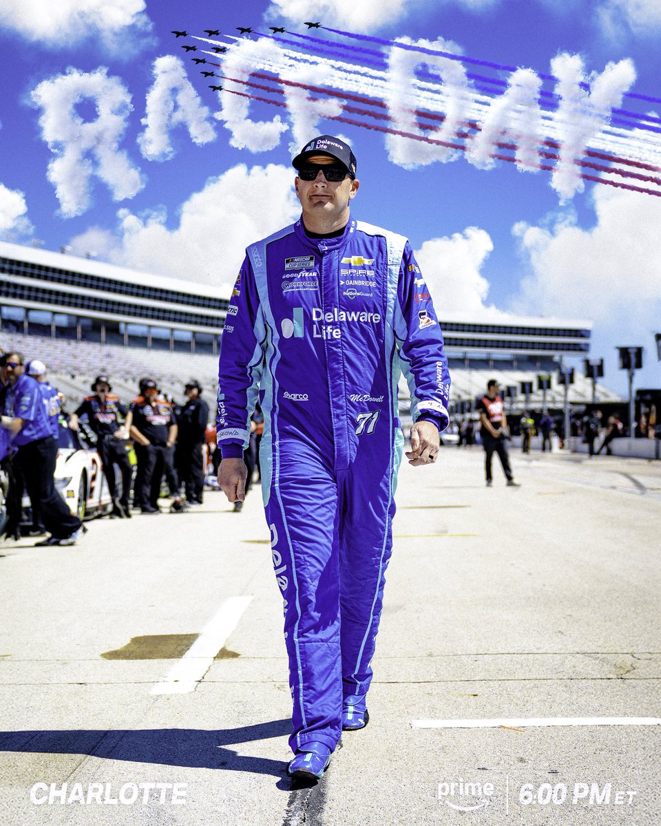 Michael McDowell (@mc_driver) on Twitter photo Rolling off P15 tonight.
📍: <a href="/CLTMotorSpdwy/">Charlotte Motor Speedway</a> | ⏰: 6:00 PM ET
📺: <a href="/SportsonPrime/">Sports on Prime</a> | 📻: <a href="/PRNlive/">PRN</a> Rolling off P15 tonight.
📍: <a href="/CLTMotorSpdwy/">Charlotte Motor Speedway</a> | ⏰: 6:00 PM ET
📺: <a href="/SportsonPrime/">Sports on Prime</a> | 📻: <a href="/PRNlive/">PRN</a>
