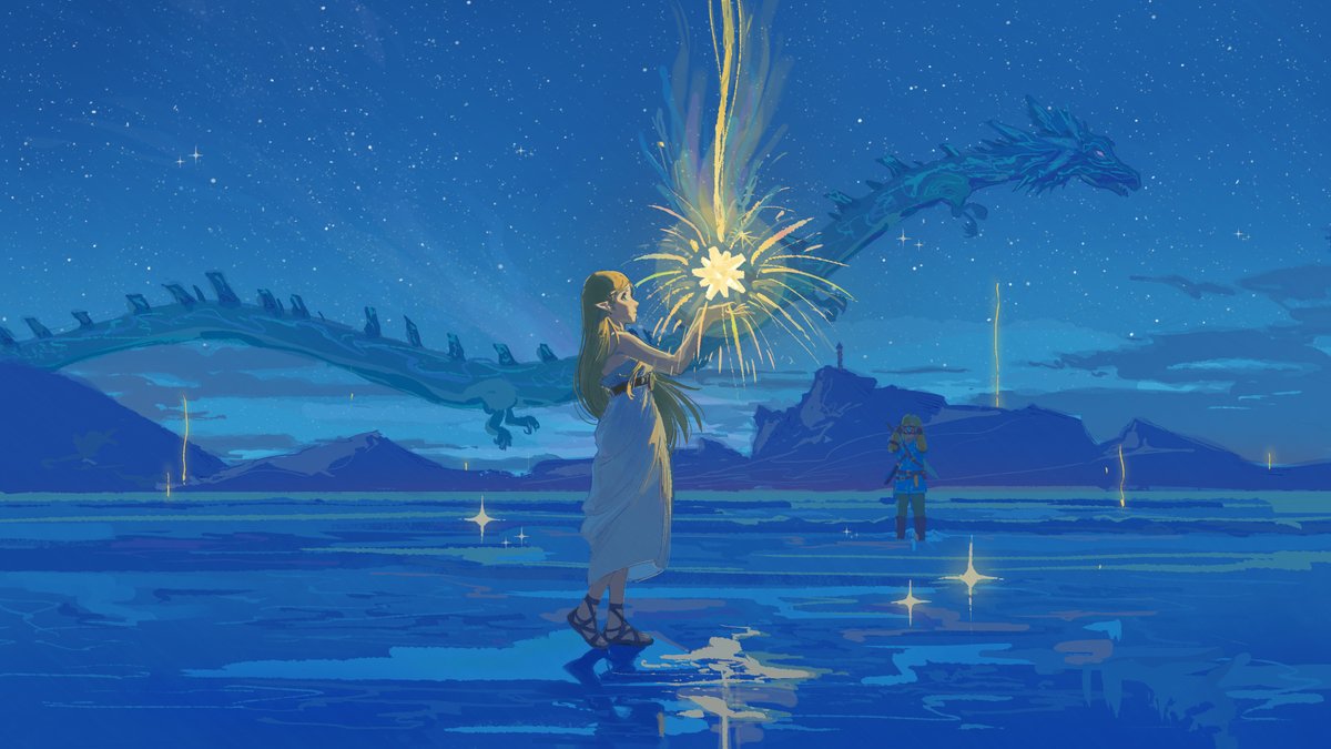 “让我们继续徜徉在这宁静的夜晚”＃ゼルダ　#ゼルダの伝説