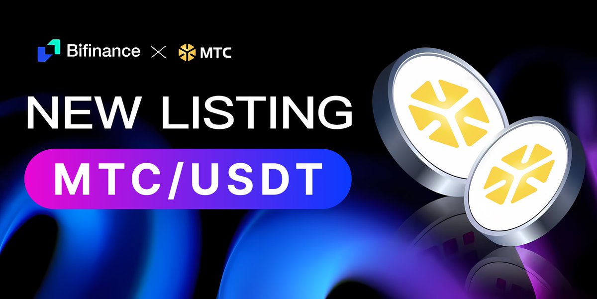 BiFinanceE's tweet photo. #Bifinance will list #MTC soon
Project Details:
🔸#Meta Chain is an application-based public chain derived from the accounting and interaction needs of Metaverse applications.
🔸It provides fair decentralized services for Metaverse applications and ecology. 
🔸MTC, as the only circulating token for many applications in all scenarios, has unlimited investment value space.
🔸Official website: https://t.co/Ir4FIyFiTx

more：https://t.co/Hwq1bO2T6x