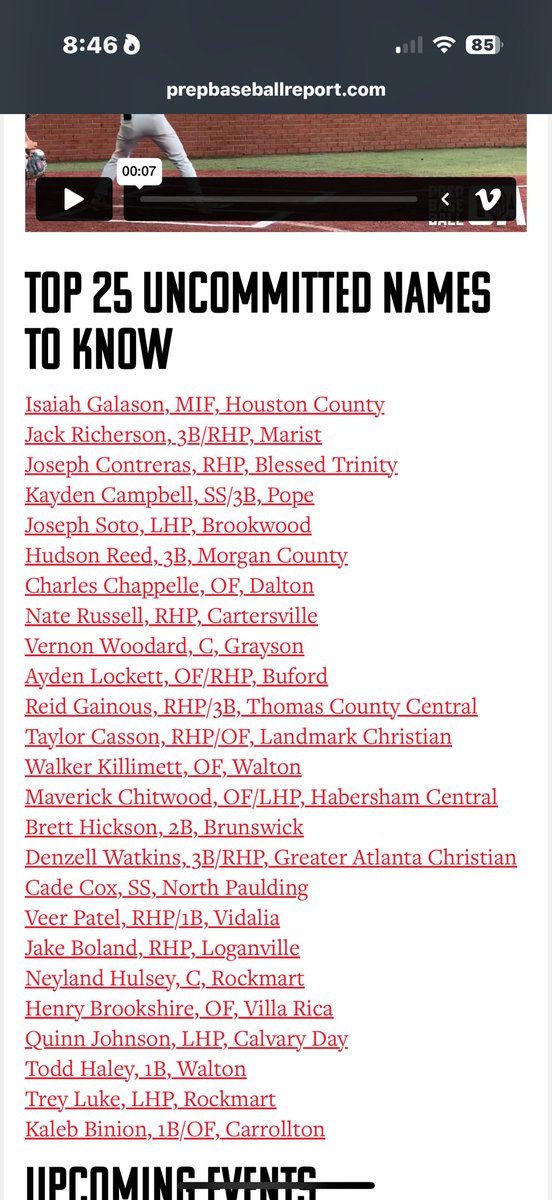Thank you <a href="/PrepBaseballGA/">Prep Baseball Georgia</a> <a href="/PB_Uncommitted/">Prep Baseball Uncommitted</a> 
Ready for summer!