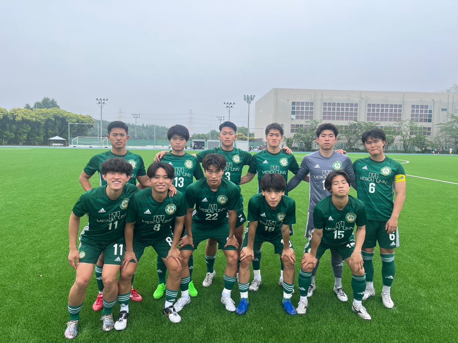 明海大学 サッカー部 ユニフォーム 緑