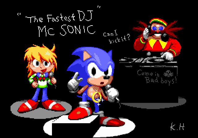 AetherAsterisk's tweet photo. DID YOU KNOW? The EX Prototype of Sonic CD contains most of the secret screens found in the final game's sound test, albeit with a few differences.
For example, the "MC Sonic" screen includes the scrapped Caffrin character instead of Metal Sonic.
#sonicexe #gamercaff #ProjectEX https://t.co/nR9J3YSX8W