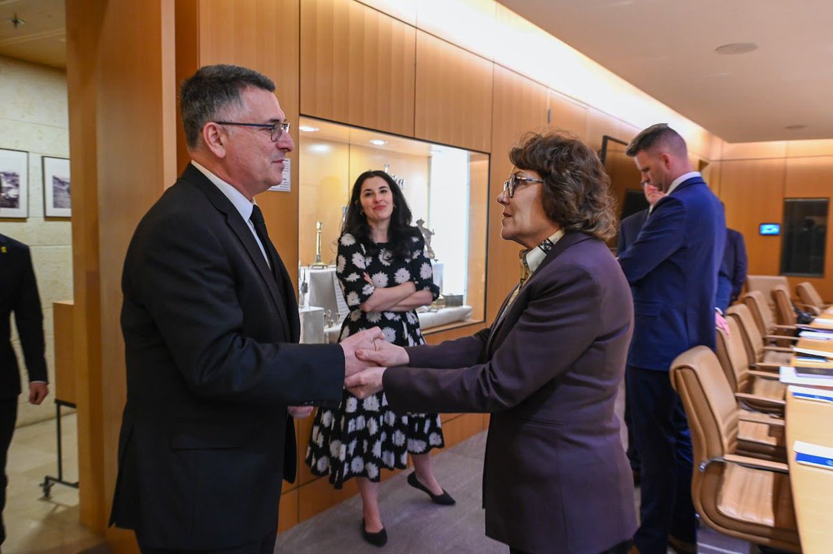 Gideon Sa'ar | ืืืขืื ืกืขืจ (@gidonsaar) on Twitter photo Met with <a href="/SenJackyRosen/">Senator Jacky Rosen</a> and discussed the horrific murder of Yaron Lischinsky and Sarah Lynn Milgrim, two of our Washington D.C. Embassy staff, in a terrorist attack.
I thanked the Senator for her longstanding support for Israel. ๐ฎ๐ฑ๐บ๐ธ Met with <a href="/SenJackyRosen/">Senator Jacky Rosen</a> and discussed the horrific murder of Yaron Lischinsky and Sarah Lynn Milgrim, two of our Washington D.C. Embassy staff, in a terrorist attack.
I thanked the Senator for her longstanding support for Israel. ๐ฎ๐ฑ๐บ๐ธ