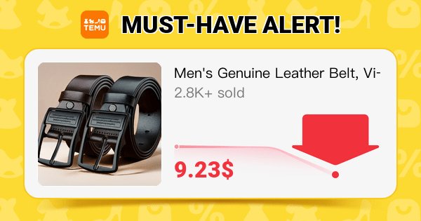 Men's Genuine Leather Belt, Vintage Cowhide Buckle Belt with Double-Ended Shoulder Straps, Business Casual Pants Belt
🎉 Coupon price[9.23$]
👉 item link: temu.to/k/e4hp4uff12b
⚠️ The discount may vary, please refer to the page display.