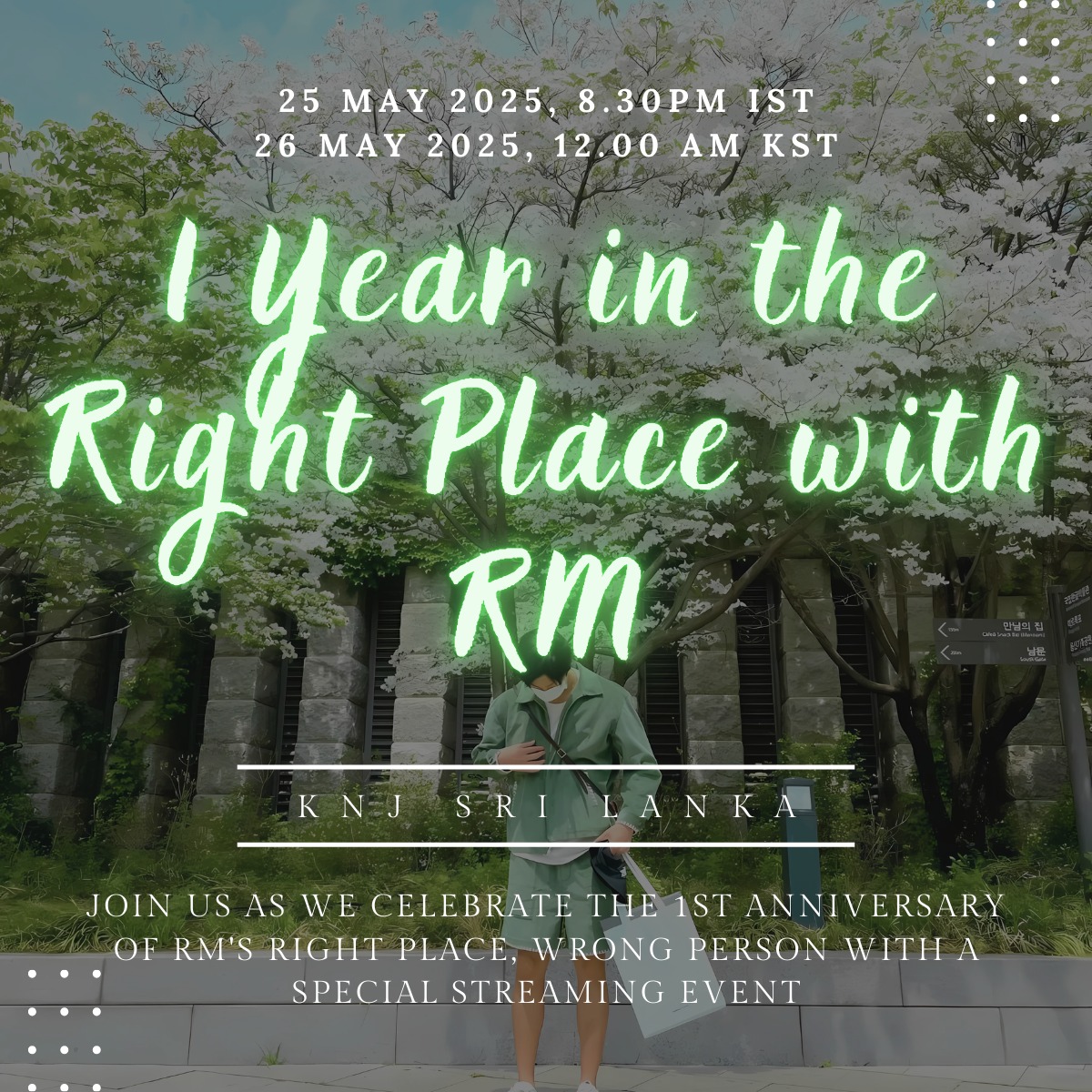 ❥1 𝐘𝐄𝐀𝐑 𝐈𝐍 𝐓𝐇𝐄 𝐑𝐈𝐆𝐇𝐓 𝐏𝐋𝐀𝐒𝐄 𝐖𝐈𝐓𝐇 𝐑𝐌࿐
Join our special RPWP Streaming Party 💚

We had to delay the date due to some issues, but we’re so happy to share this moment with you today💚

𝐒𝐩𝐨𝐭𝐢𝐟𝐲 𝐋𝐢𝐧𝐤 open.spotify.com/playlist/7CNtV…

𝐊𝐍𝐉 𝐒𝐑𝐈 𝐋𝐀𝐍𝐊𝐀