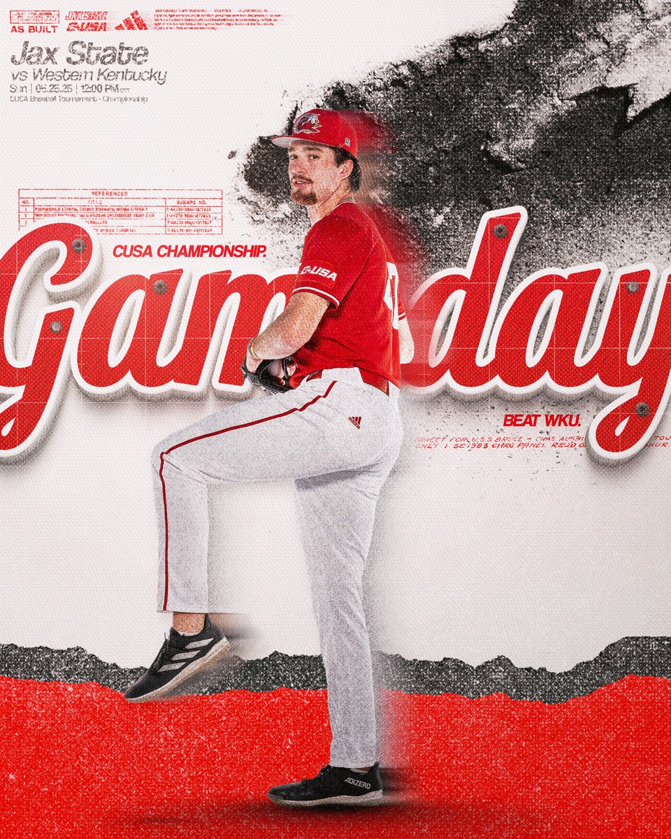 Jax State Baseball (@jaxstatebb) on Twitter photo Championship mindset!
🆚WKU
⏰12 p.m. CT
📺CBS Sports Network
📻🎙️<a href="/JSUVoice/">Mike Parris</a>
📈JaxStateSports.com Championship mindset!
🆚WKU
⏰12 p.m. CT
📺CBS Sports Network
📻🎙️<a href="/JSUVoice/">Mike Parris</a>
📈JaxStateSports.com