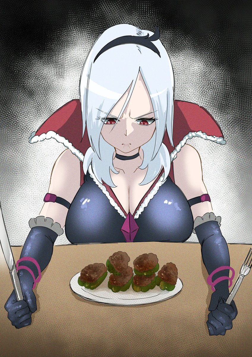 東せつな 「西「イース!ピーマンの肉詰め?ってやつを作ってみたぞ!」 」|ろりのイラスト