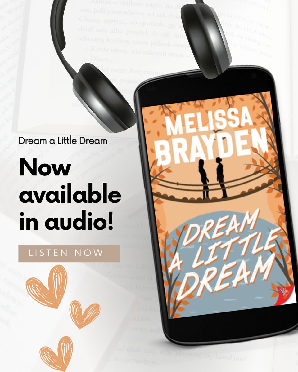 Big news! 
The Dream a Little Dream audiobook is officially here! Grab your headphones and a donut.