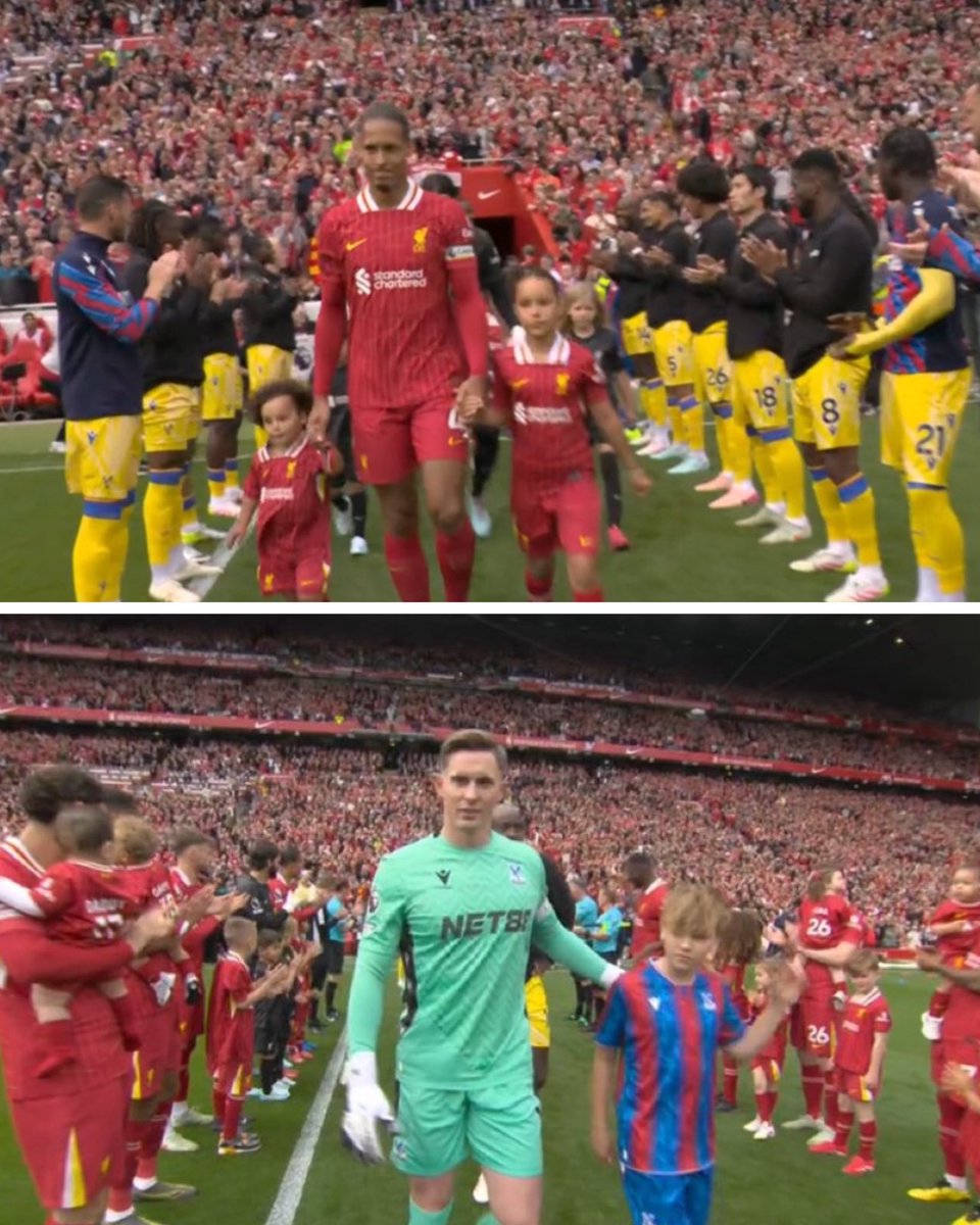 Classy from the Liverpool players, guard of honour for Palace too 🤝