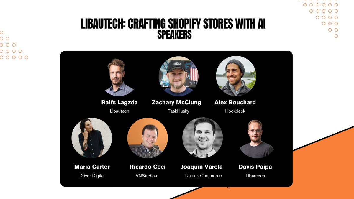 libautech's tweet image. We&apos;re thrilled to reveal our expert lineup for Libautech Workshop: Crafting Shopify Stores with AI!

Join us as industry leaders share cutting-edge strategies for building AI-powered Shopify stores right before Shopify Editions start!

eventbrite.com/e/libautech-wo…