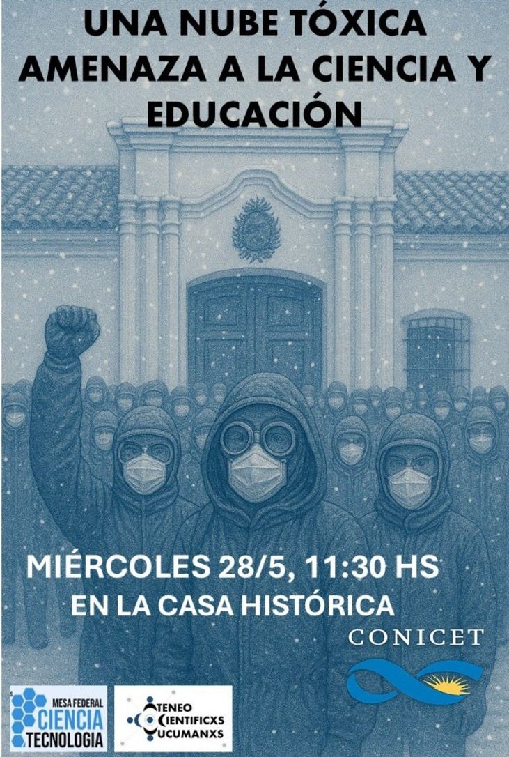 🪚🔬La supuesta batalla cultural que #Milei está librando contra el sistema científico es irracional y producto de una brutalidad intelectual pocas veces visto. 
 🗓️  El 28/05 marchamos contra el #cientificidio en todo el país. En #Tucumán sumate ⬇️ #UnidadCyT