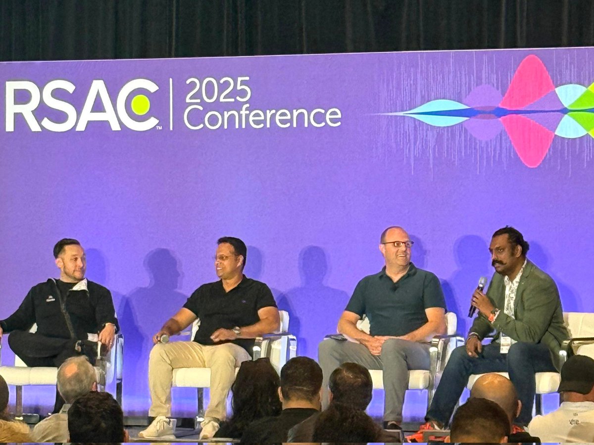 abhijithbr's tweet image. Pictures from the panel discussion,  &apos;Building Cyber Defenses to Withstand Adversaries&apos; at @RSAConference 2025. 
@CyberCalyx, @vivekramac, and @JonathanOBaker.
Watch video and deck from the RSAC website: lnkd.in/gNwC3abS
#RSAC2025 #ManyVoicesOneCommunity @AdversaryVillag