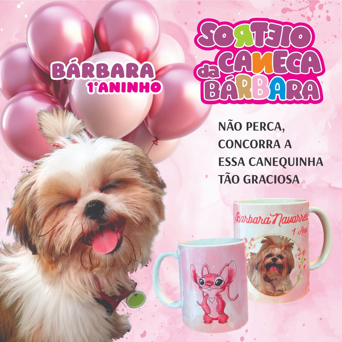 RenataNavarrete's tweet photo. Concorra a Canequinha de Aniversário de Barbara 🍶🤞🍀🥳🐩🐾 https://t.co/ERvFE64IAw
