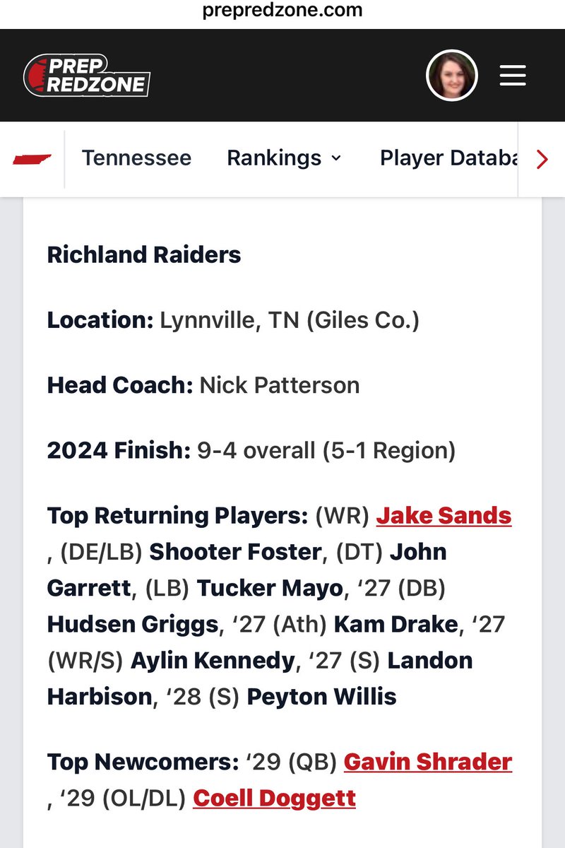 Coell Doggett (@coelldogg) on Twitter photo Thankful to have been mentioned as a Top Newcomer along with my friend and teammate <a href="/GavinShrad39258/">Gavin shrader</a> in this article from <a href="/PrepRedzone/">Prep Redzone 🏈</a>.
Shout out to my teammates listed as Top Returners, too. Solid guys, great athletes.
Proud to be a Raider. Let’s get to work <a href="/RaiderRichland/">Richland Football</a> Thankful to have been mentioned as a Top Newcomer along with my friend and teammate <a href="/GavinShrad39258/">Gavin shrader</a> in this article from <a href="/PrepRedzone/">Prep Redzone 🏈</a>.
Shout out to my teammates listed as Top Returners, too. Solid guys, great athletes.
Proud to be a Raider. Let’s get to work <a href="/RaiderRichland/">Richland Football</a>