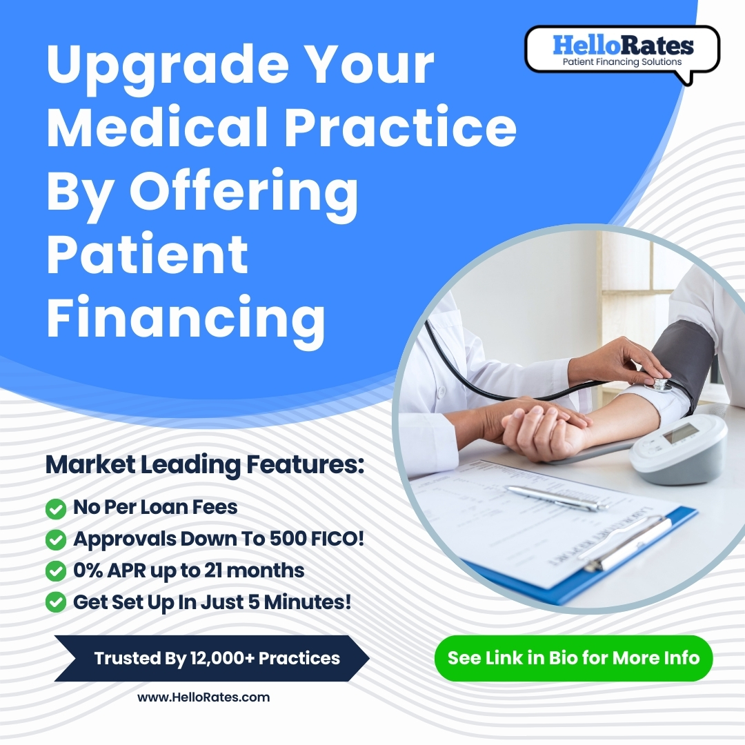 HelloRatesMed's tweet image. Upgrade your practice with no per-loan fees and 0% APR financing. 
HelloRates helps dental offices offer more treatments, faster approvals, and better experiences. Bring more smiles to your practice with flexible financing plans.
#HelloRates #PatientFinancing #DentalPractice