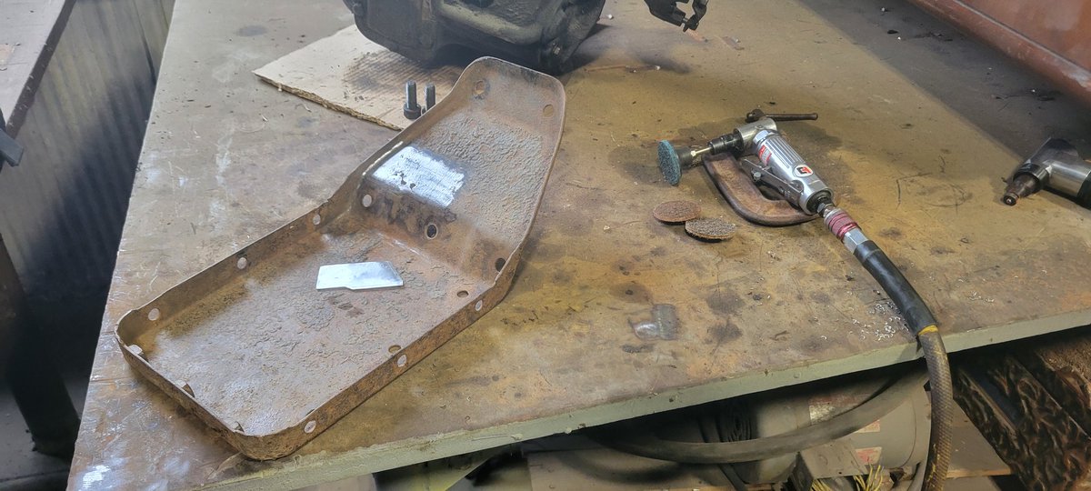 DylanMangel's tweet image. I&apos;m finishing up frame work and starting to patch rust. How fitting is it that the first patch happened to resemble Nebraska? #smallblockchevy