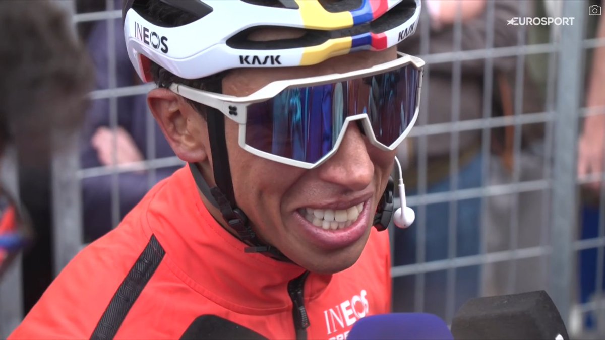 faustocoppi60's tweet photo. Without him, there would have been no GC action today. He was one big smile after the stage. Gracias, @Eganbernal ! 
#GirodItalia https://t.co/bDgtG5jcpg