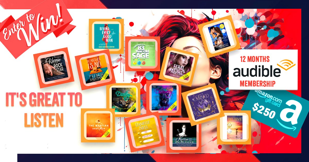 🔔📣🎧IT'S GREAT TO LISTEN‼️🎧
🍂We're giving away a 12 Months AUDIBLE MEMBERSHIP + A $250 Amazon Gift Card to one lucky LISTENER
🔥❤️For your chance to win, enter our giveaway❤️🔥
bookthrone.com/may-audiobook-…

#bookthrone #giveaway #giveawaycontest #sweepstakes #audiblebooks #audible