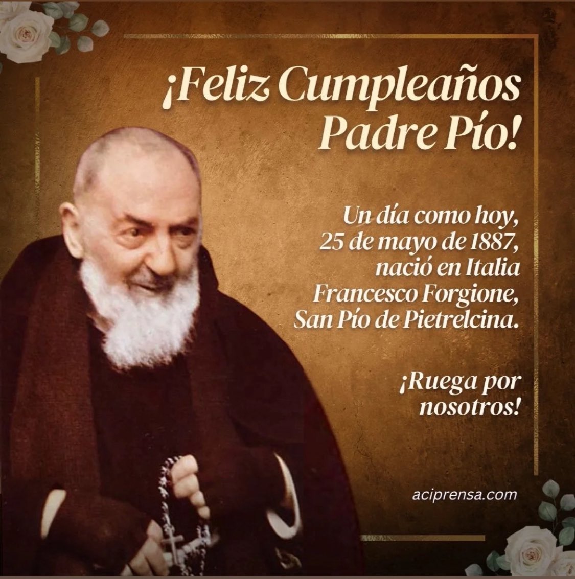 Pidámosle con fe en su día.