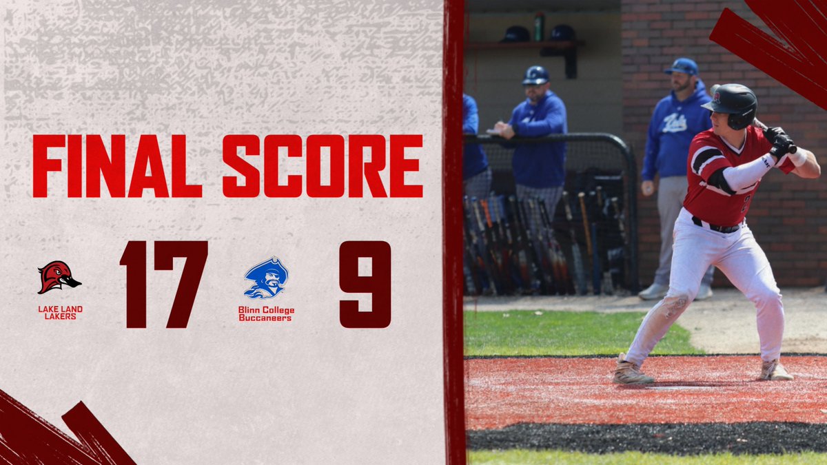 Lake Land Baseball (@llc_baseball) on Twitter photo Lakers come back after trailing 5-1 to beat Blinn College in Game 1 Of the 2025 JUCO World Series by a score of 17-9.
Gamers of the Day:
<a href="/KTarnoki/">Kiefer Tarnoki</a> 2-5 3R 2 RBI
<a href="/KaidenMaurer__/">kaiden maurer</a> 3-6 1R 3 RBI
<a href="/drewdupont2/">drewdupont2</a> 3-7 1R 💣(Grand Slam) 5 RBI
<a href="/VSpotofora/">Vinny Spotofora</a> 2-5 1R 2 RBI
Shaif Colon 2-6 1R 💣2 Lakers come back after trailing 5-1 to beat Blinn College in Game 1 Of the 2025 JUCO World Series by a score of 17-9.
Gamers of the Day:
<a href="/KTarnoki/">Kiefer Tarnoki</a> 2-5 3R 2 RBI
<a href="/KaidenMaurer__/">kaiden maurer</a> 3-6 1R 3 RBI
<a href="/drewdupont2/">drewdupont2</a> 3-7 1R 💣(Grand Slam) 5 RBI
<a href="/VSpotofora/">Vinny Spotofora</a> 2-5 1R 2 RBI
Shaif Colon 2-6 1R 💣2