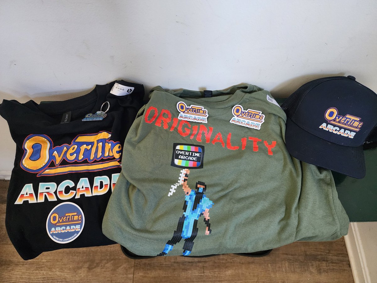 Got a whole box full of <a href="/OvertimeArcade/">Overtime Arcade</a> arcade merch! Check out his YouTube channel!