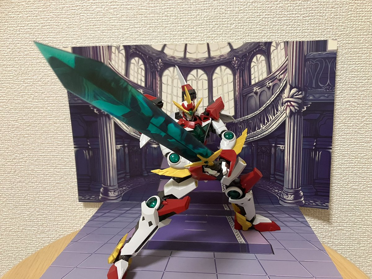 tiger6122's tweet photo. 初めてのモデロイド。
組みごたえあった！！
やっぱデカいなブレイバーン。
比較は赤いガンダム。

#モデロイド 
#ブレバン
#ブレイバーン
#勇気爆発バーンブレイバーン https://t.co/N9y90w3oMq