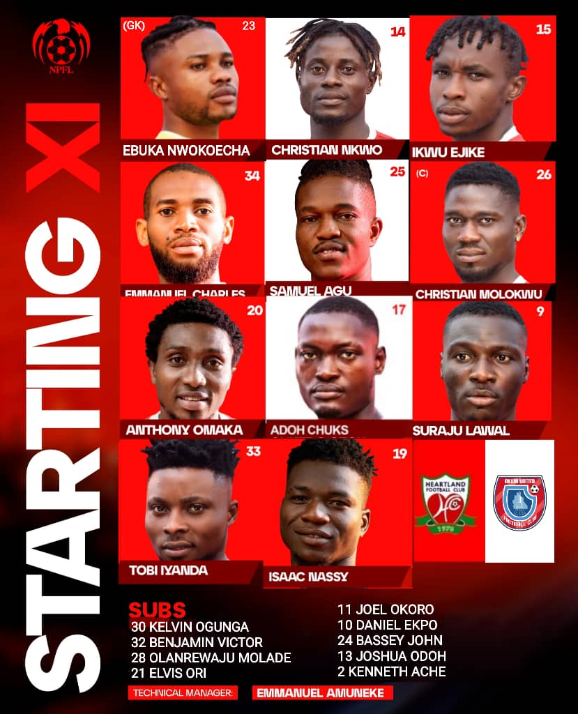 We are a goal ahead but have a peep at our Spartans for the game with Akwa United.