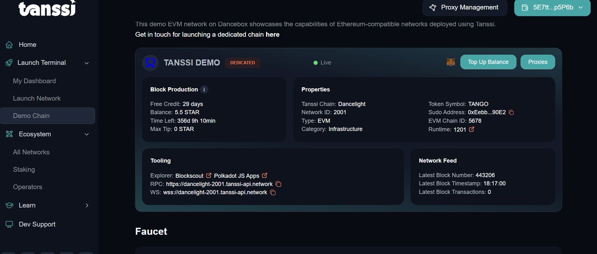 quantum_aitrade's tweet photo. 🚀 I just launched a chain in minutes using
@TanssiNetwork
testnet.  Zero infra pain. Full speed ahead!  #Tanssi #Testnet #Appchain #Web3 https://t.co/qQuBhn6dR8