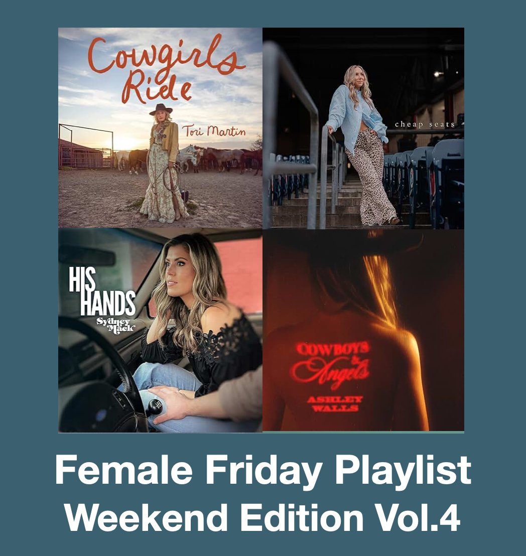 NEW #FemaleFriday Top #NewCountryMusic Releases

<a href="/thetorimartin/">Tori Martin</a> Cowgirls Ride
<a href="/iamsofielynn/">Sofie Lynn</a> Cheap Seats
<a href="/SydneyMackMusic/">Sydney Mack</a> His Hands
<a href="/AshleyA_Walls/">ASHLEY WALLS</a> COWBOYS + ANGELS

#Spotify
rb.gy/cvdtlx

#NewMusic2025 #Country #WomenOfCountry