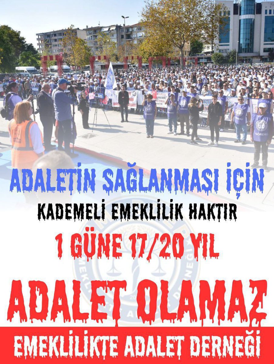 <a href="/aksiyon_com_tr/">Aksiyon</a> Bizler bu ülkenin vatandaşlarıyız.
1. Güne 17-20 yıl Adaletsizlik'tir.
Böyle bir uygulama olamaz.
#KademeAnkaradaTekYürek