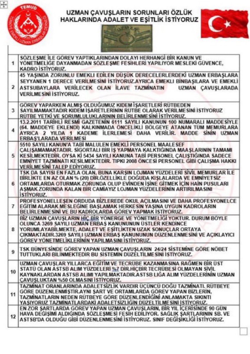 Bizim asıl derdimiz Ailelerimizin sosyal hukuksal özlük haklarından faydalanması ,yavrularımızın Babam hastalandığında işinden atılacakmı diye endişe etmemesi.
Bir müddetde olsa aile birlikteliğinin sağlanması.
Sosyal tesislerden ailemizle beraber faydalanıp hizmet ettiğimiz