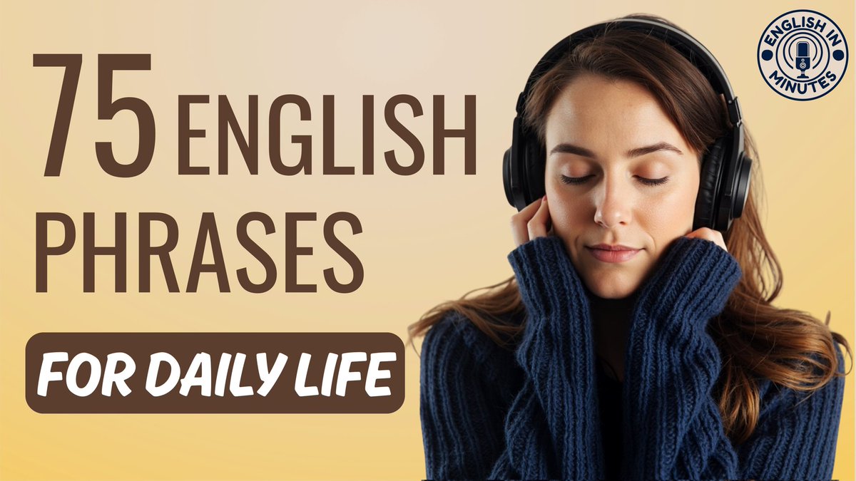 EnglishInMinute's tweet photo. Struggling to sound natural in English?
Master these 75 essential English phrases for daily life — quick, useful, and easy to remember!

Check it out on English in Minutes (YouTube)!

#EnglishLearning #FluentEnglish #LearnEnglish #EnglishTips https://t.co/mvo9ZZqF5v