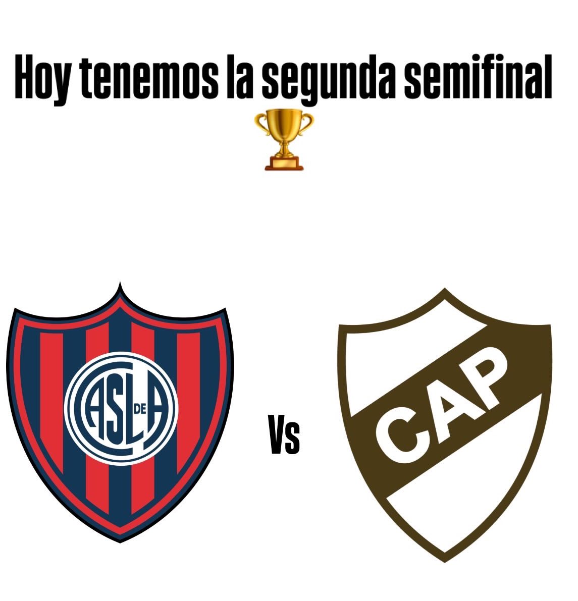 Hoy tenemos la segunda semifinal !!

✅San Lorenzo - Platense 
🏟️Pedro Bidegain
⏰16:00 hs