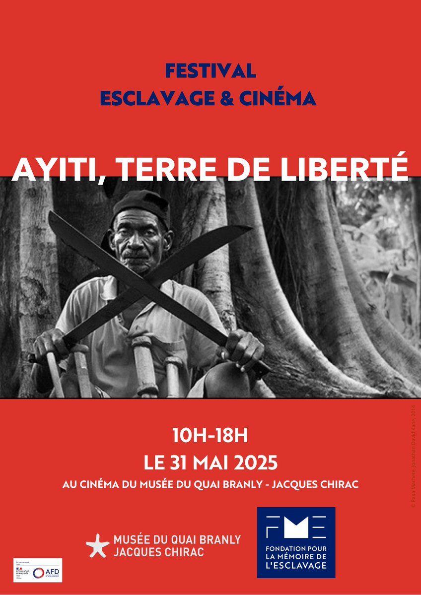 musée du quai Branly - Jacques Chirac (@quaibranly) on Twitter photo #Cinéma 🎥
🤝 Samedi 31 mai, le <a href="/quaibranly/">musée du quai Branly - Jacques Chirac</a> et la <a href="/fondation_me/">Fondation pour la mémoire de l'esclavage</a> organisent le festival « Esclavage & Cinéma. Ayiti, terre de liberté » !
🔥 Découvrez le programme 👉️ bit.ly/4d2HRvN #Cinéma 🎥
🤝 Samedi 31 mai, le <a href="/quaibranly/">musée du quai Branly - Jacques Chirac</a> et la <a href="/fondation_me/">Fondation pour la mémoire de l'esclavage</a> organisent le festival « Esclavage & Cinéma. Ayiti, terre de liberté » !
🔥 Découvrez le programme 👉️ bit.ly/4d2HRvN