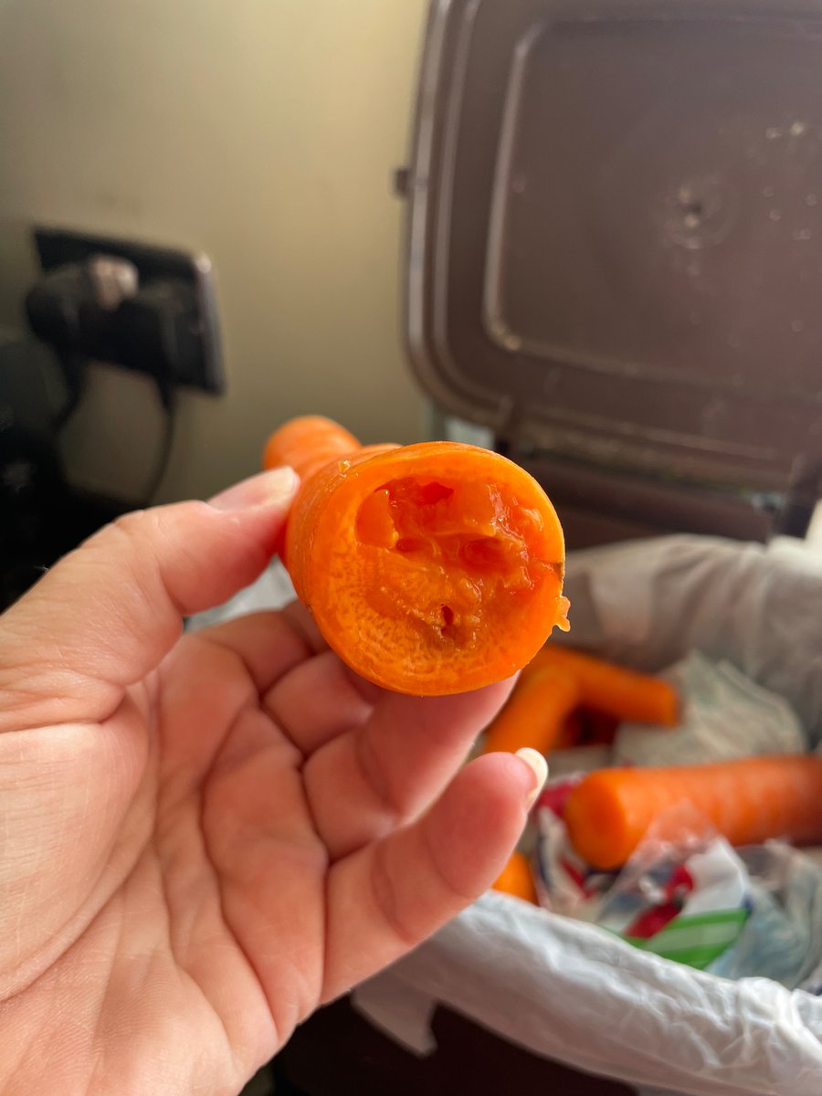 Oliviapingping's tweet photo. @Tesco 3rd packet of carrots we’ve tried. I know they’re only 45p but i’d rather pay more and they not be mouldy! Absolutely disgusting. https://t.co/p9patGvbpd