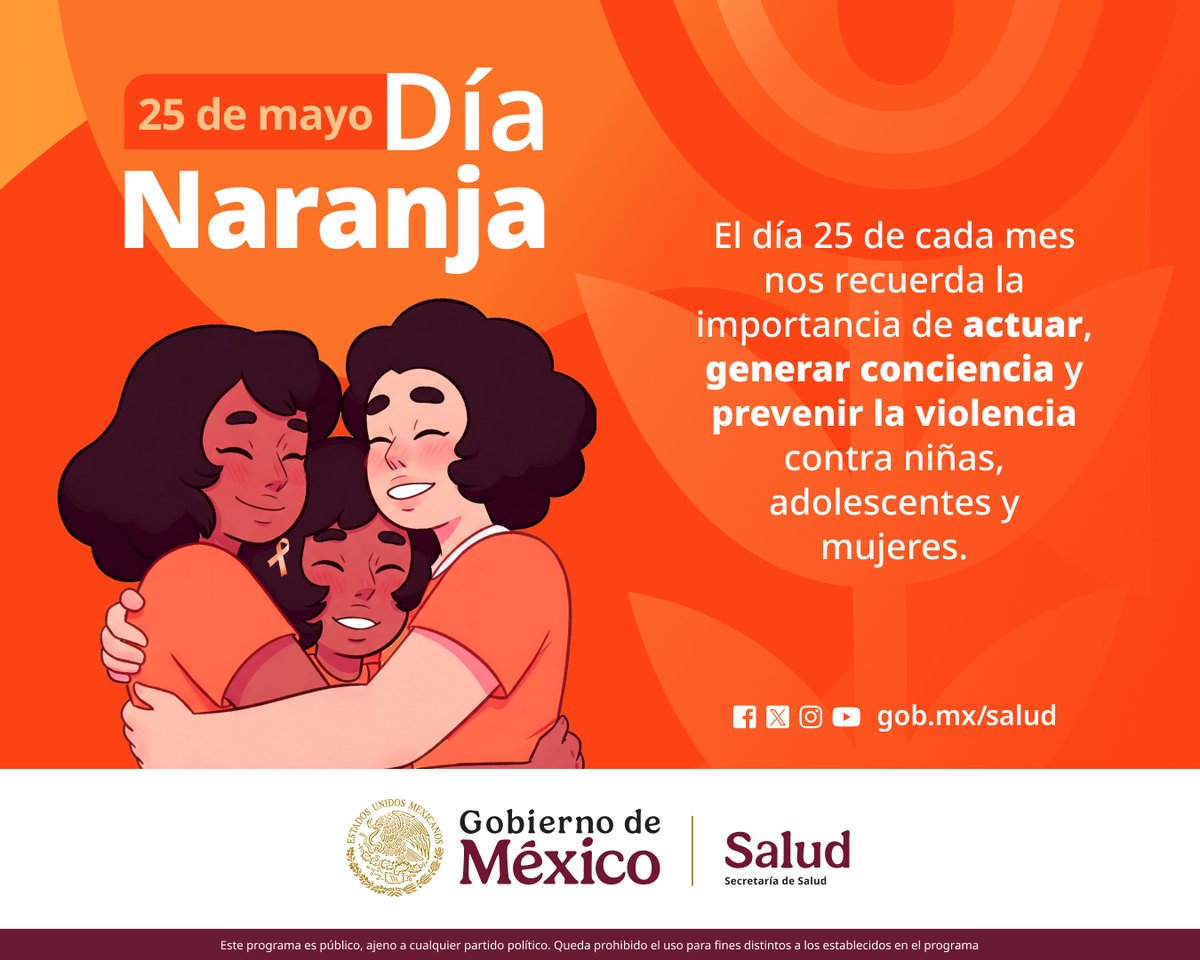 25 de mayo | Día Naranja 🧡

Hoy es #DíaNaranja y aunque la fecha es mensual, el mensaje es de todos los días: ¡Todas las mujeres y niñas merecen vivir libres de violencia!