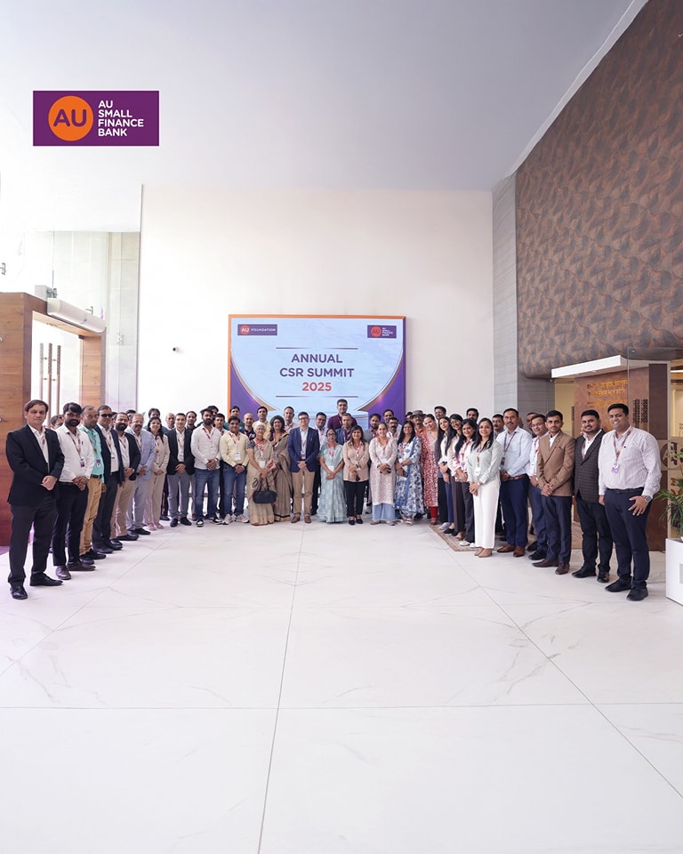AUFoundation_'s tweet photo. We recently hosted the AU CSR Summit 2025, uniting 22+ NGO partners to celebrate impact and envision greater Badlaav. Honoured to have Padma Bhushan Dr. D.R. Mehta join us and inspire our journey toward a more inclusive India.
#AUSmallFinanceBank #Badlaav https://t.co/5K97GeZD8l