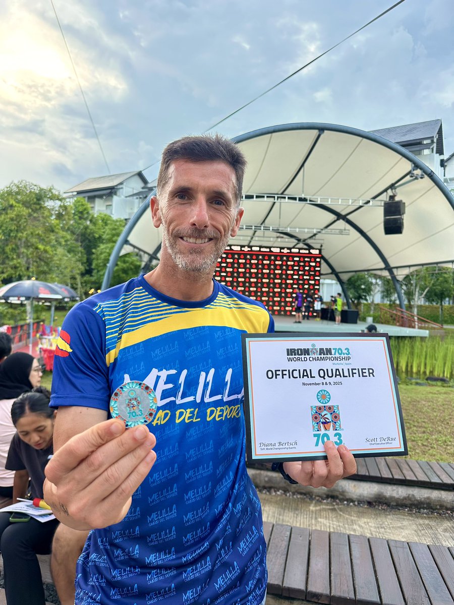 IRONMAN 70.3 Malasia
1° Categoría
2º General

OBJETIVO CUMPLIDO
Clasificado para el Mundial Ironman 70.3 Marbella 2025

Llevar el nombre de Melilla al mundo es una victoria más

<a href="/melilla_deporte/">Melilla, Ciudad del Deporte</a> @MigueFerBo han hecho posible todo esto… Gracias por vuestro apoyo y confianza