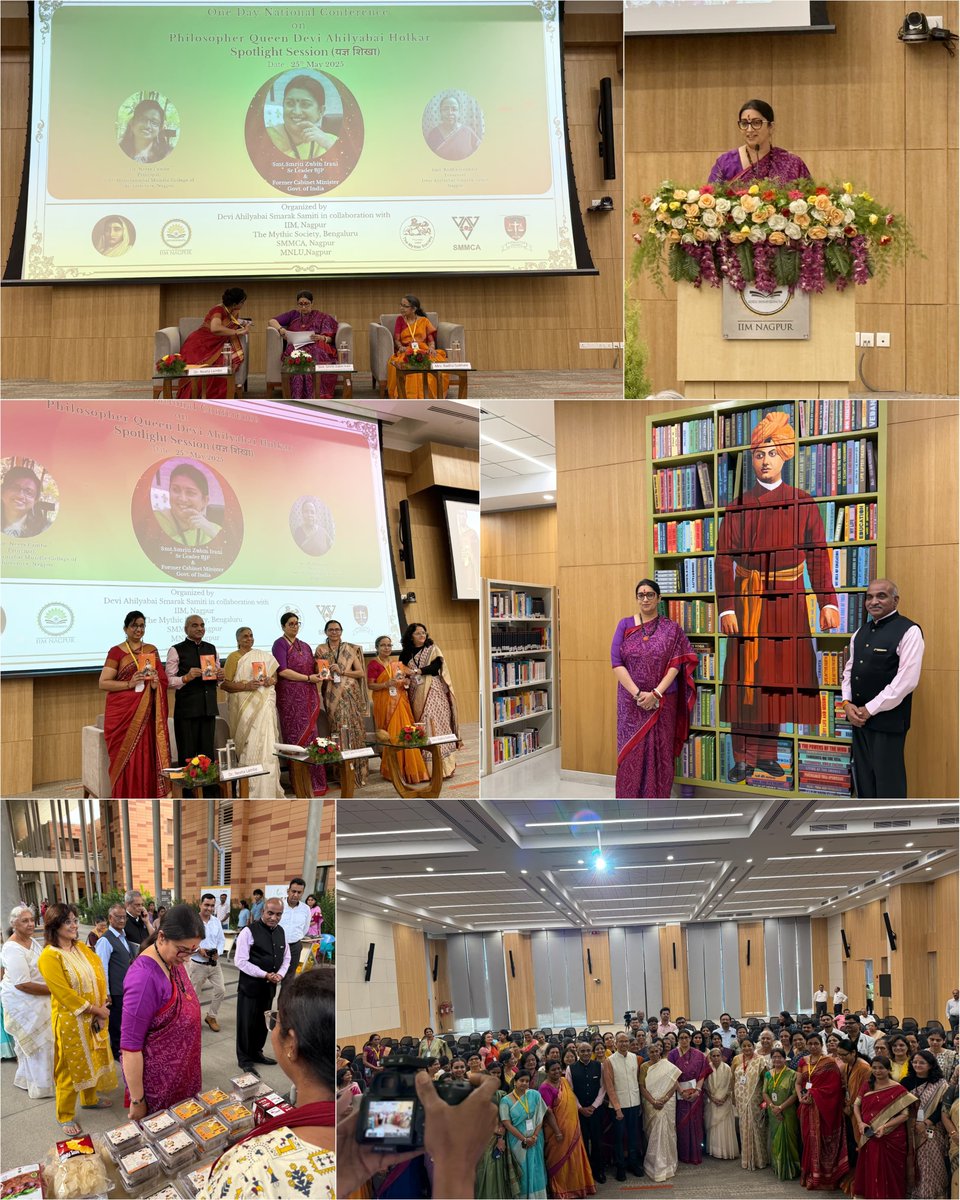 Smriti Z Irani (@smritiirani) on Twitter photo Honoured to speak at <a href="/IIMNagpurIndia/">IIM Nagpur</a> during the National Conference on Philosopher Queen Devi Ahilyabai HolkarтАЩs 300th birth anniversary.
Her legacy of justice, compassion & inclusive governance is a timeless guide for values-led leadership in our journey towards #ViksitBharat. Honoured to speak at <a href="/IIMNagpurIndia/">IIM Nagpur</a> during the National Conference on Philosopher Queen Devi Ahilyabai HolkarтАЩs 300th birth anniversary.
Her legacy of justice, compassion & inclusive governance is a timeless guide for values-led leadership in our journey towards #ViksitBharat.