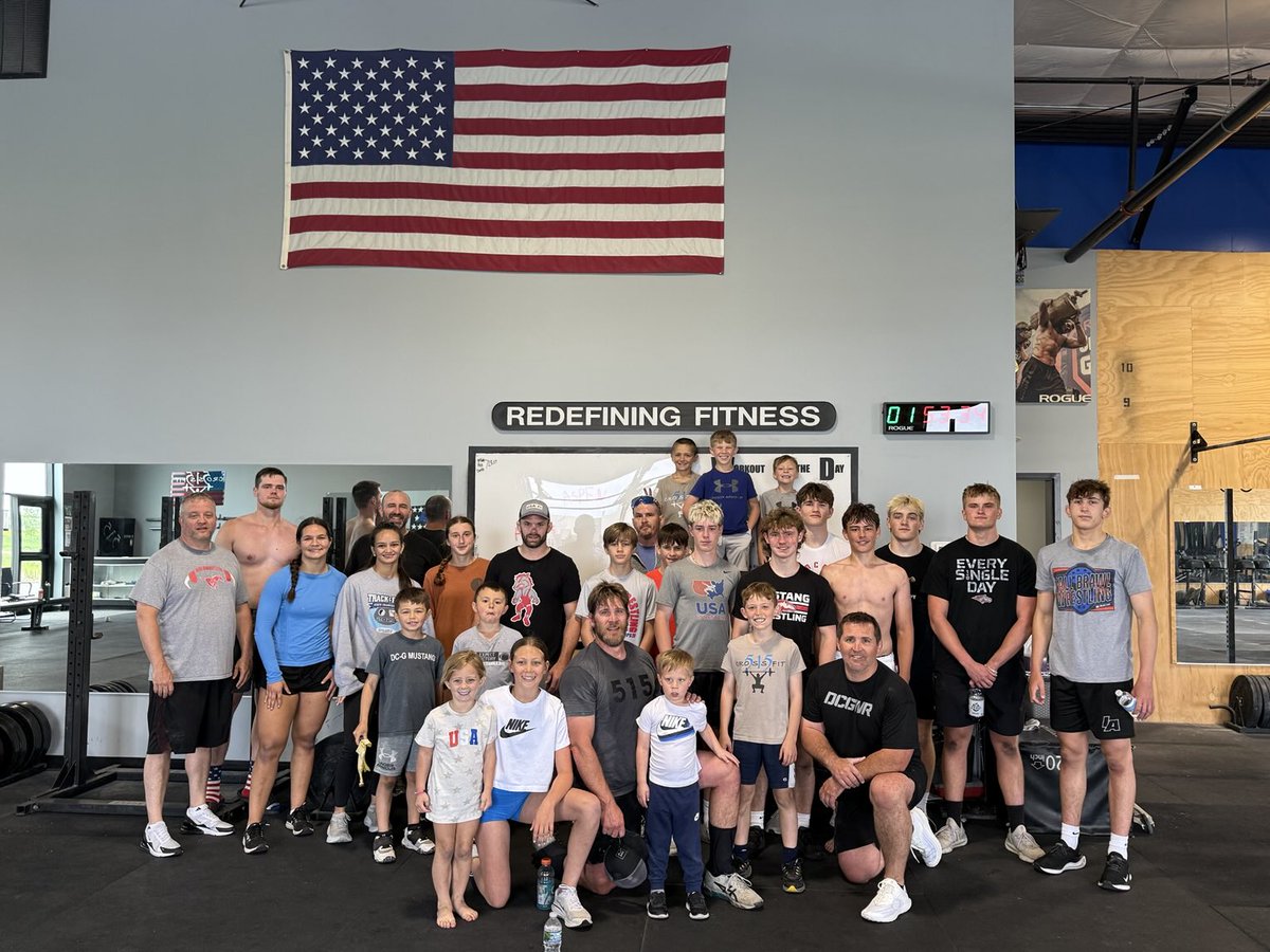 Mustang Wrestling takes down the Murph challenge today! Thanks to 515 and the Noyce family for hosting!