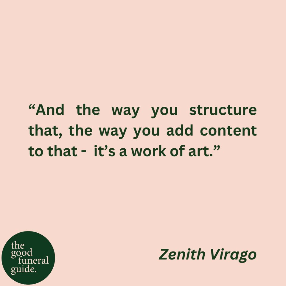 The importance of a funeral ceremony - we need these rites of passage.

#Funeralsmatter
#Ceremoniesmatter