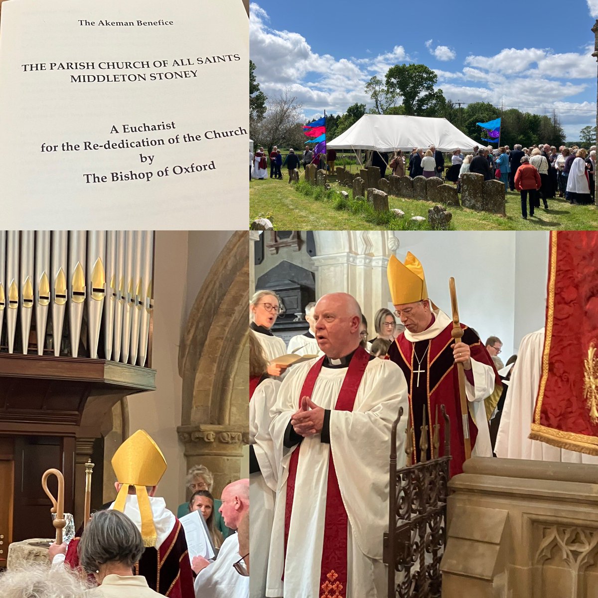 We started raising funds for the restoration of All Saints Church, Middleton Stoney, with <a href="/MiddStonCric/">Middleton Stoney CC</a> Christmas Carols &amp; Readings in 2018, plus the ‘I’m sorry we haven’t a loo’ pub quiz, &amp; today saw the rededication by the Bishop of Oxford. Well played, Rev Gareth Miller &amp; co!