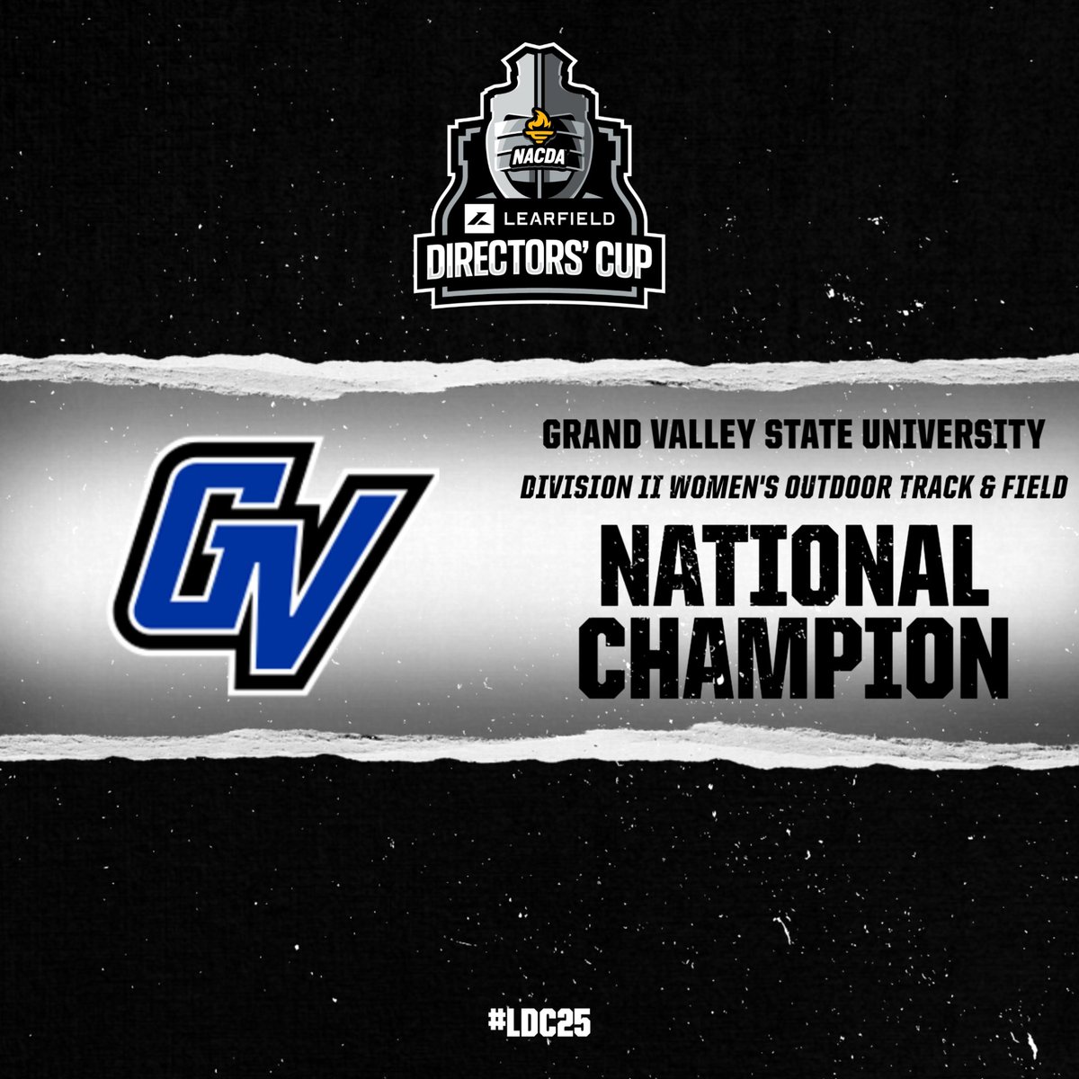 Learfield Directors' Cup (@ldirectorscup) on Twitter photo The NCAA Division II Women's Outdoor Track & Field National Champion is <a href="/gvsulakers/">GVSU Lakers</a>! Congrats 👏 The NCAA Division II Women's Outdoor Track & Field National Champion is <a href="/gvsulakers/">GVSU Lakers</a>! Congrats 👏