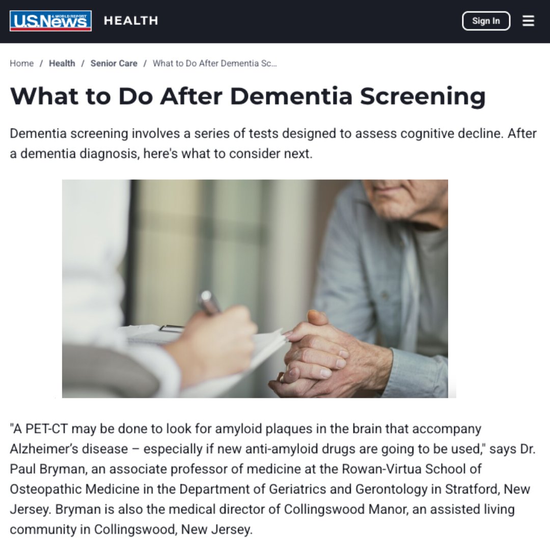 AOA (@aoafordos) on Twitter photo "A PET-CT may be done to look for amyloid plaques in the brain that accompany Alzheimer’s disease – especially if new anti-amyloid drugs are going to be used," says Paul Bryman, DO, an associate professor of medicine at the <a href="/RowanVirtuaSOM/">Rowan-Virtua SOM</a>.
bit.ly/3ZrMA4i
#DOProud "A PET-CT may be done to look for amyloid plaques in the brain that accompany Alzheimer’s disease – especially if new anti-amyloid drugs are going to be used," says Paul Bryman, DO, an associate professor of medicine at the <a href="/RowanVirtuaSOM/">Rowan-Virtua SOM</a>.
bit.ly/3ZrMA4i
#DOProud