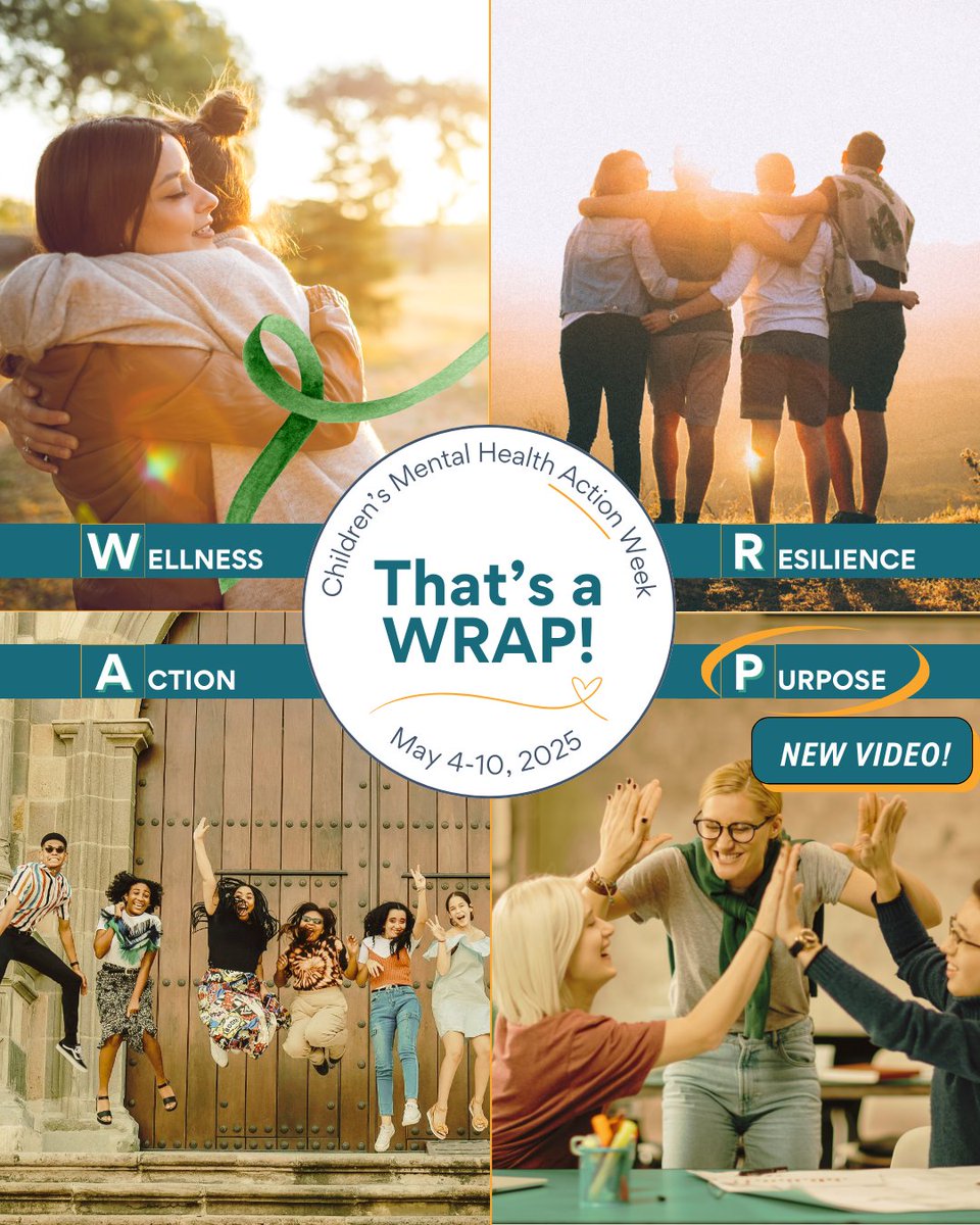 nationalffcmh's tweet photo. "That's a WRAP: Wellness, Resilience,  Action, and Purpose"  Purpose can guide our actions, behavior, and decisions for ourselves, our families, and our mental health. Want to know more? https://t.co/TEhqLBWhIu 💚
#MentalHealthMonth  #CMHAW #Purpose https://t.co/wjuWRDgast