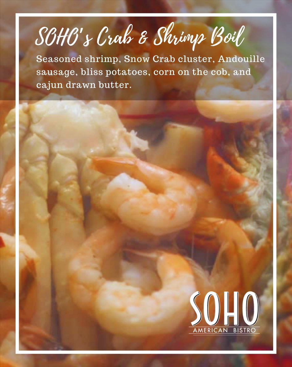 🇺🇸 We will be closed on Memorial Day so our team can take a well-deserved break and to honor the holiday.  

In the meantime, TONIGHT we will have our Crab &amp; Shrimp Boil~ 🍤 It's $45 per person, and Sundays only! opentable.com/r/soho-atlanta

Have a safe &amp; memorable holiday!