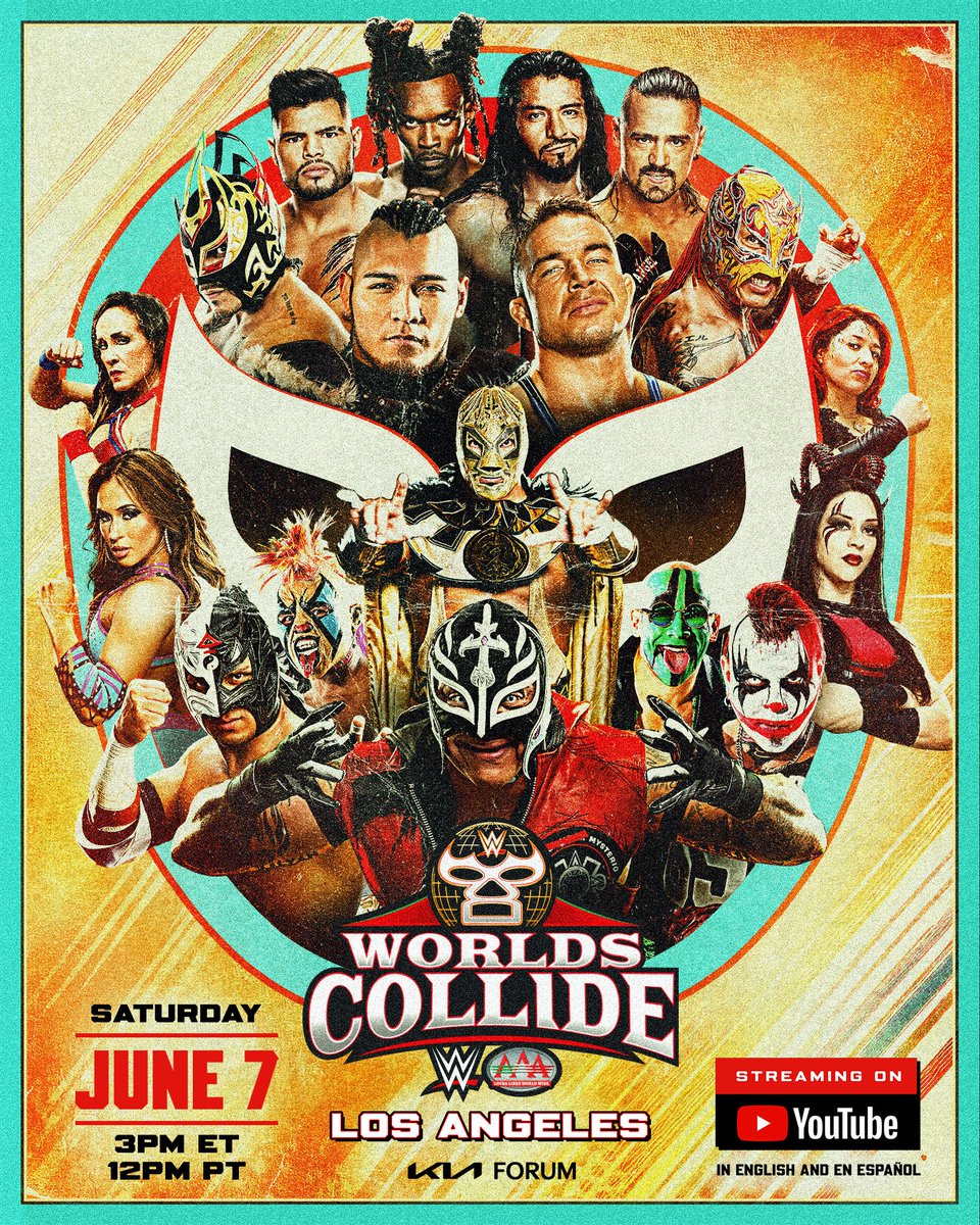 Triple H (@tripleh) on Twitter photo On June 7, #WorldsCollide like never before... including <a href="/vikingo_aaa/">Hijo del Vikingo</a> vs. <a href="/WWEGable/">Chad Gable</a> in an absolute dream main event matchup.
<a href="/WWE/">WWE</a> x <a href="/luchalibreaaa/">Lucha Libre AAA Worldwide</a>
Are you ready? On June 7, #WorldsCollide like never before... including <a href="/vikingo_aaa/">Hijo del Vikingo</a> vs. <a href="/WWEGable/">Chad Gable</a> in an absolute dream main event matchup.
<a href="/WWE/">WWE</a> x <a href="/luchalibreaaa/">Lucha Libre AAA Worldwide</a>
Are you ready?