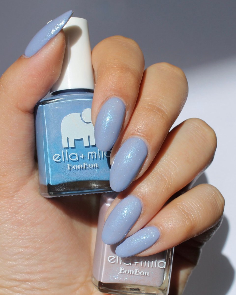 ellamila's tweet image. Try this spring polish combo: Life's a Beach + Midnight in Paris 💙💜 #ellamila #springnails #nailpolish #nailinspo @aanchysnails