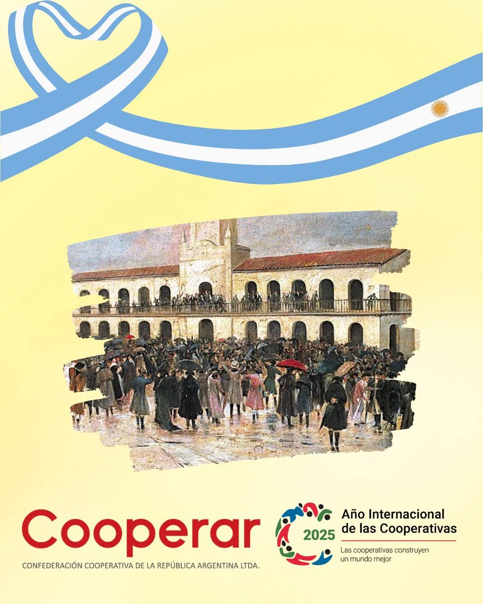 Como aquel 25 de mayo de 1810, el pueblo puede ser protagonista de su propio destino. La organización cooperativa, con sus principios y valores puestos en acción, es el camino.

#VivaLaPatria🇦🇷 #SigamosCooperando
