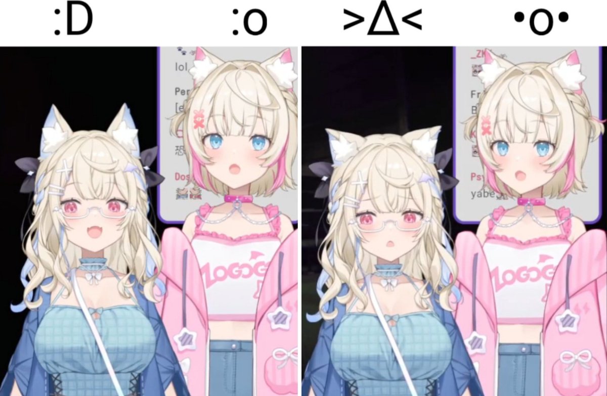 :D              :o            >∆<           •o•